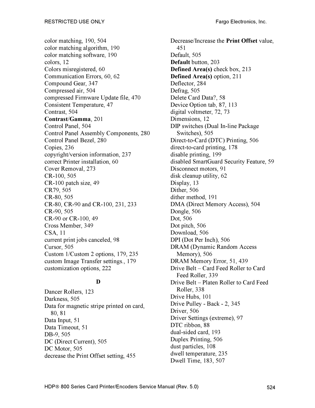 FARGO electronic HDP820 service manual 524 