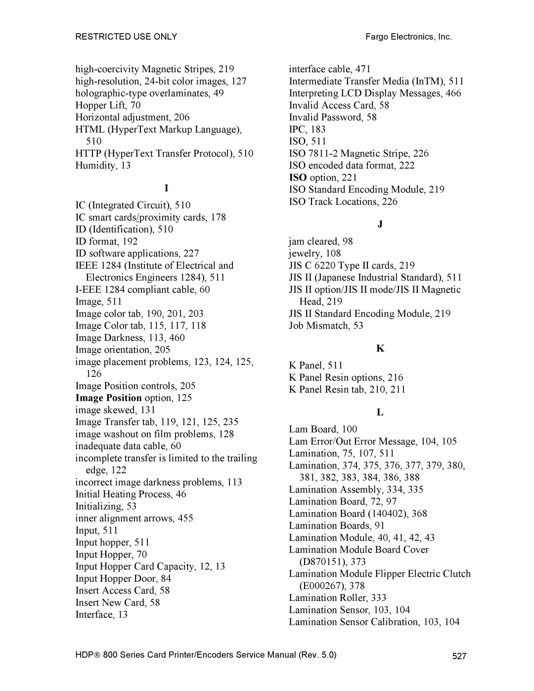 FARGO electronic HDP820 service manual 527 