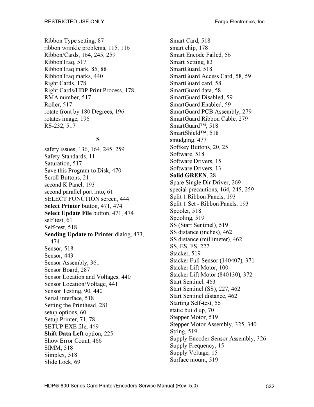 FARGO electronic HDP820 service manual Sending Update to Printer dialog, 473 