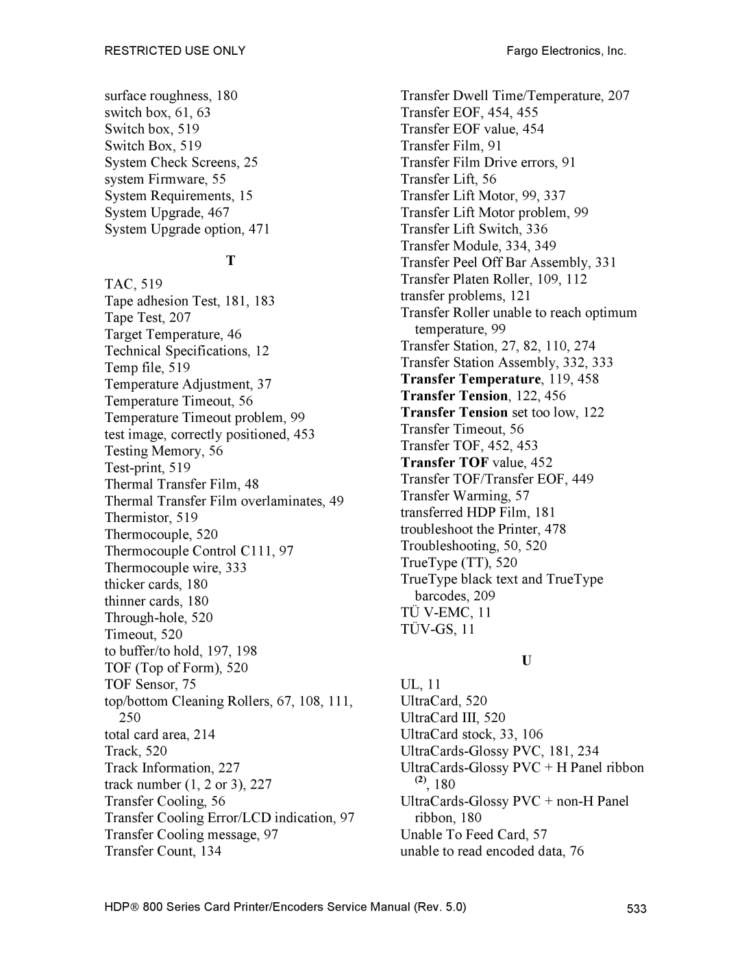 FARGO electronic HDP820 service manual 533 