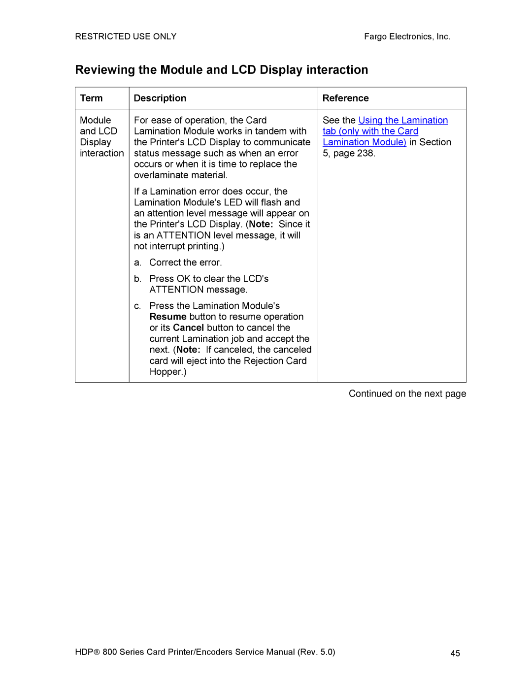 FARGO electronic HDP820 service manual Reviewing the Module and LCD Display interaction 