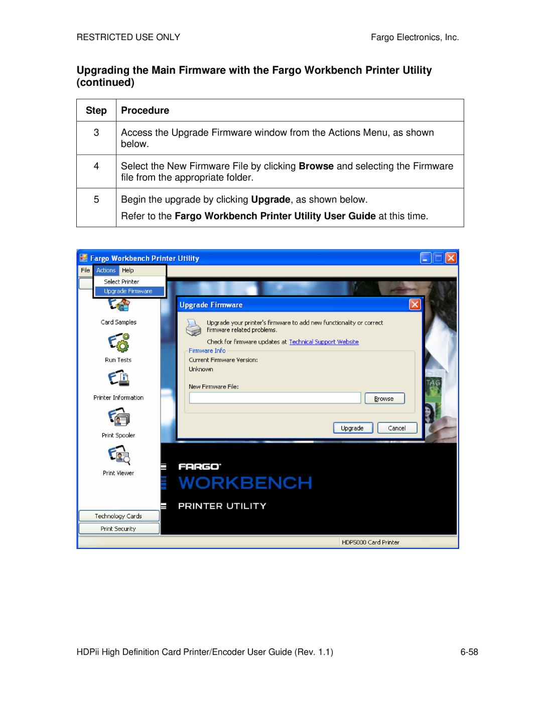 FARGO electronic HDPii manual Step Procedure 