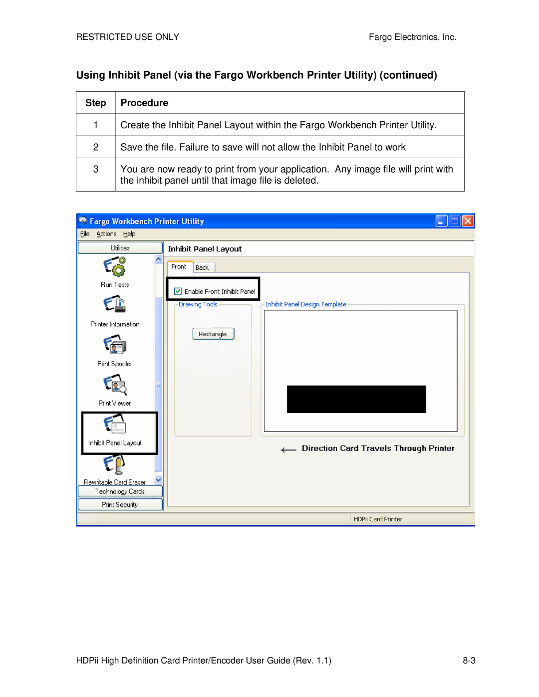 FARGO electronic HDPii manual Step Procedure 