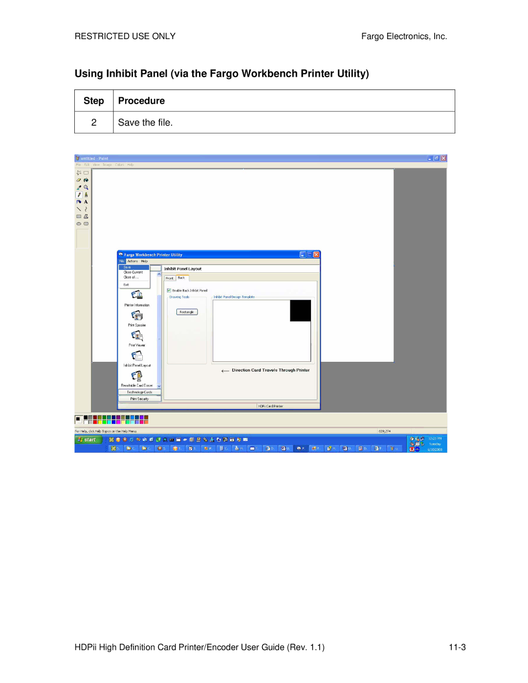 FARGO electronic HDPii manual Save the file 