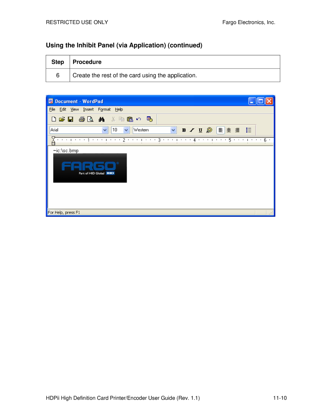 FARGO electronic HDPii manual Create the rest of the card using the application 