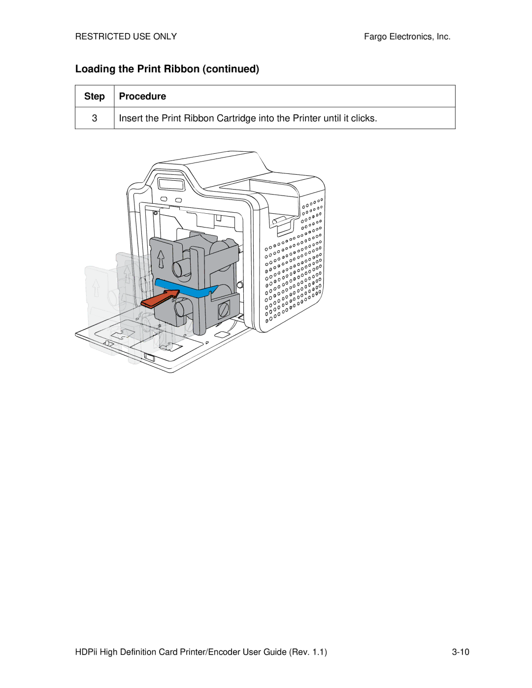 FARGO electronic HDPii manual Loading the Print Ribbon 