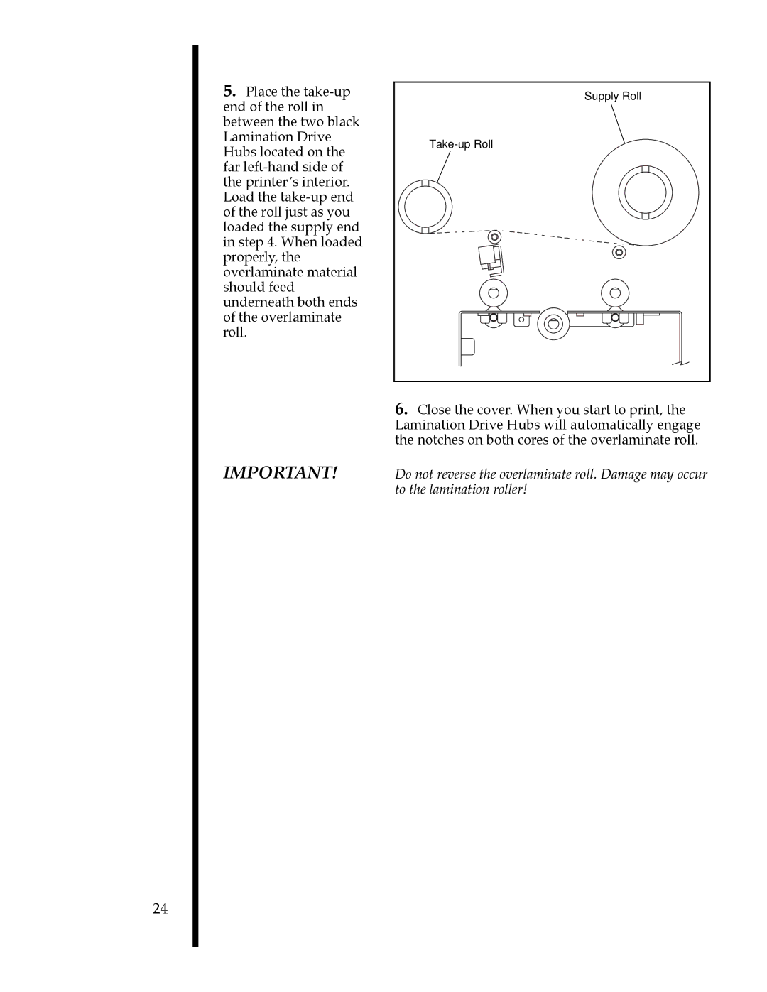 FARGO electronic II manual Take-up Roll 