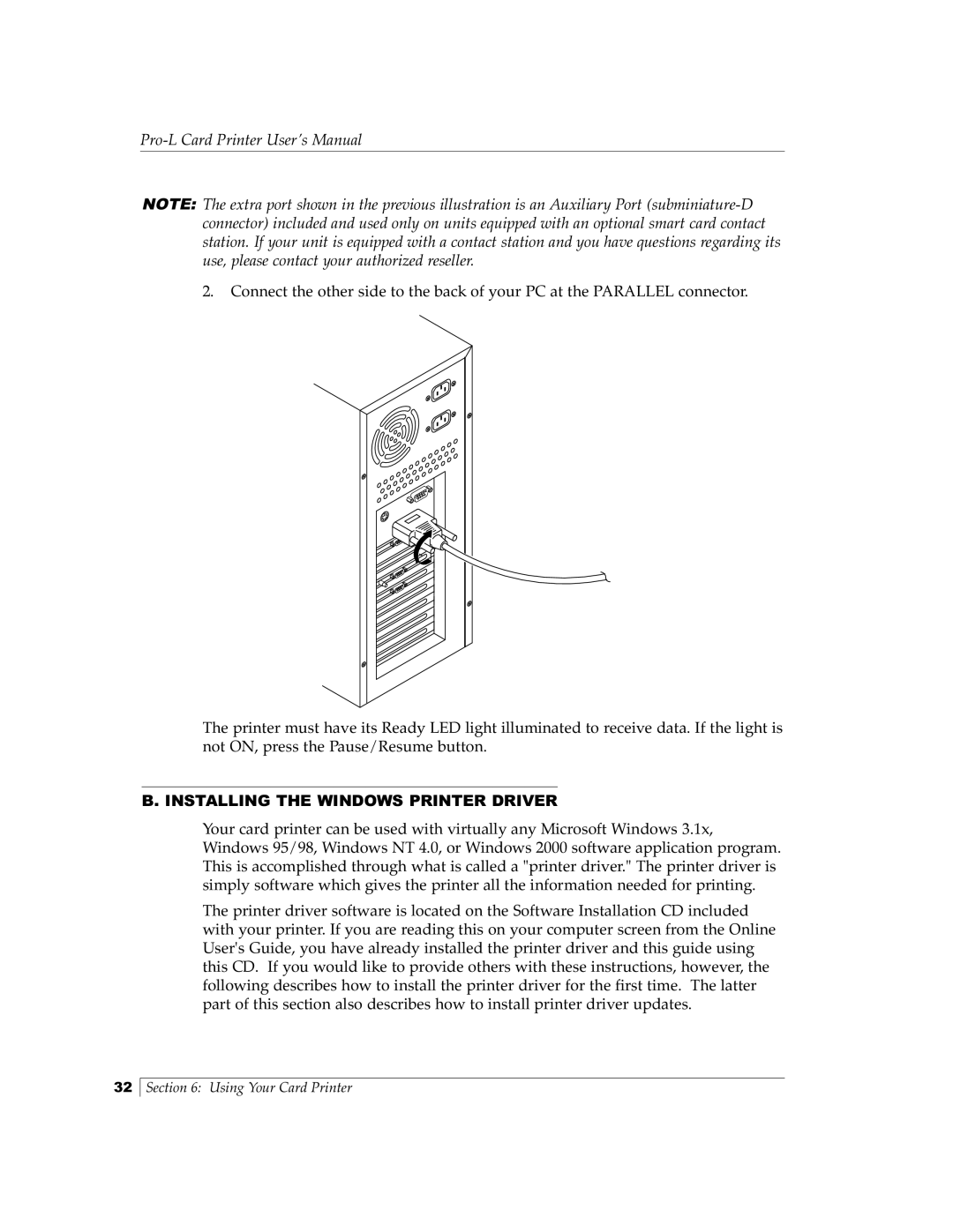 FARGO electronic Pro-L manual Installing the Windows Printer Driver 