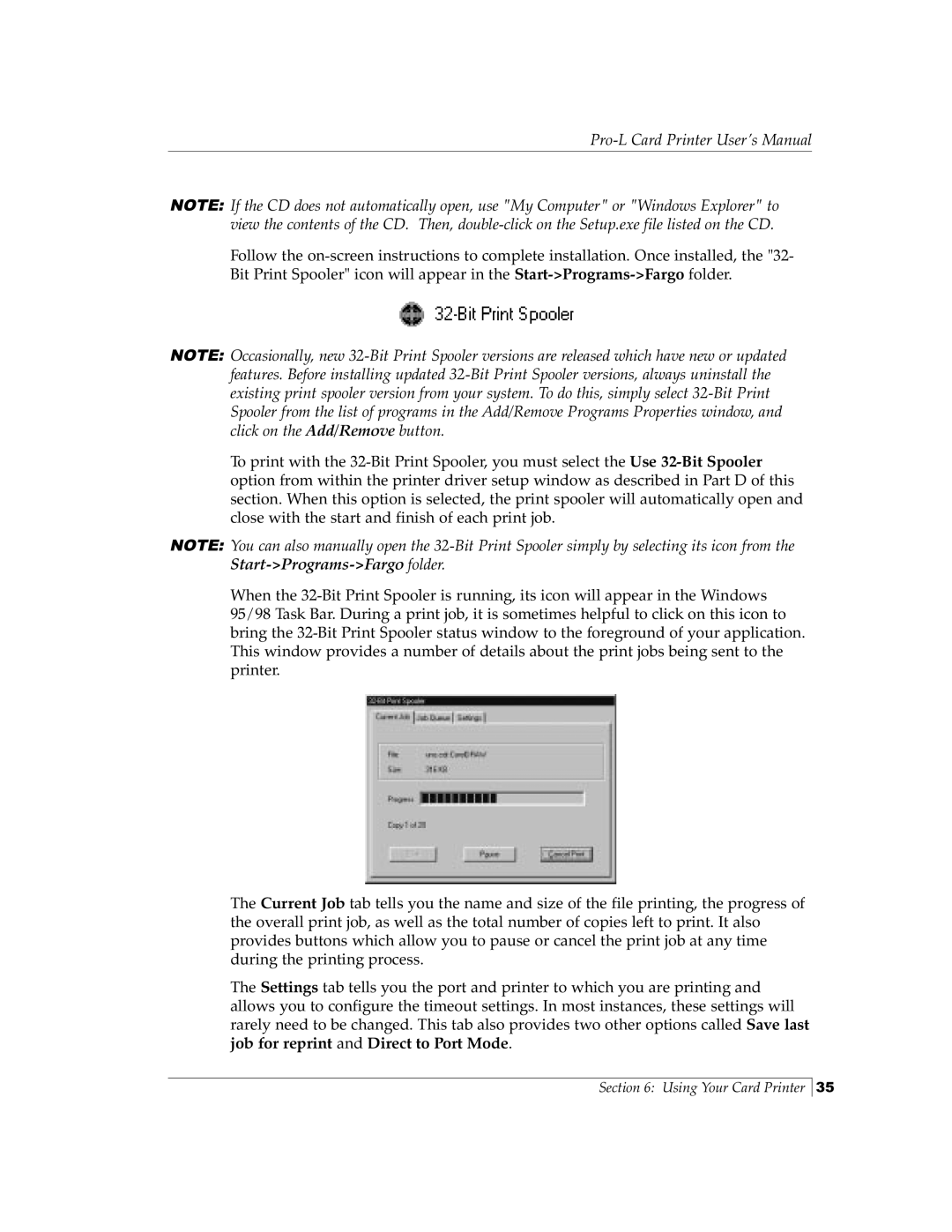 FARGO electronic manual Pro-L Card Printer User’s Manual 