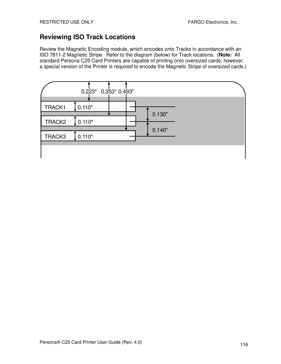 FARGO electronic S000256 manual Reviewing ISO Track Locations 