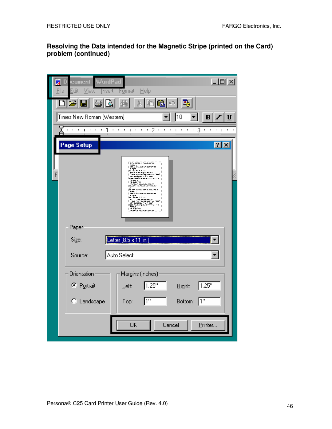 FARGO electronic S000256 manual Restricted USE only 