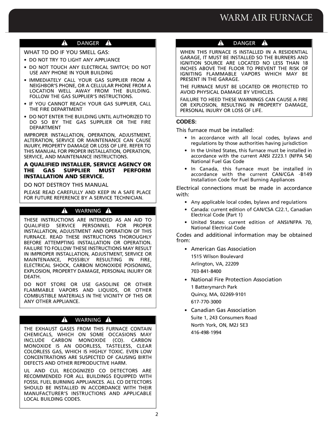 Fedders F80A dimensions What to do if YOU Smell GAS, Do not Destroy this Manual, Codes 