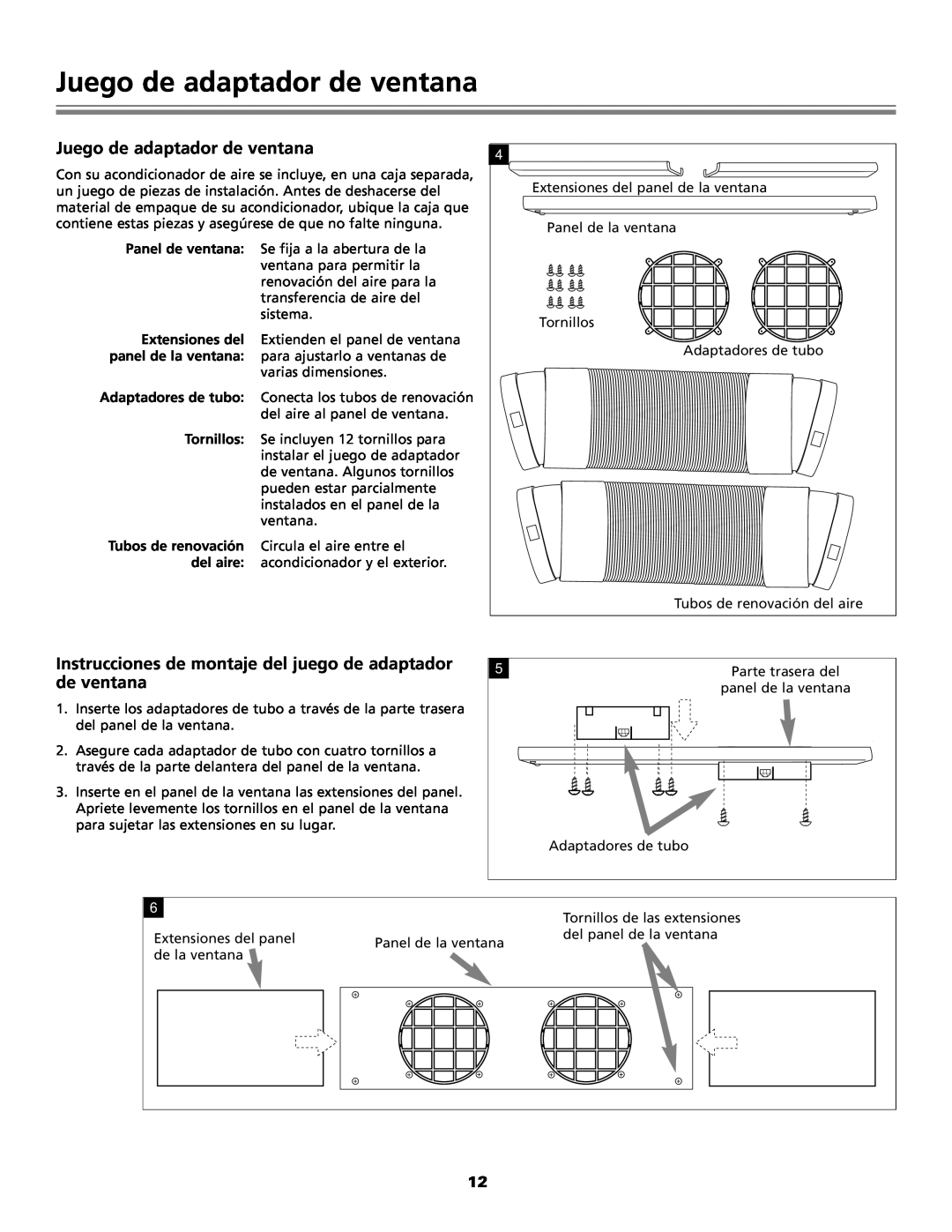 Fedders Portable Dehumidifier important safety instructions Juego de adaptador de ventana 