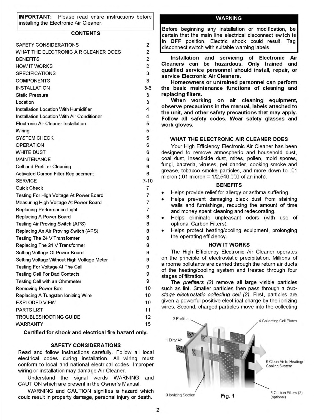 Fedders S1-EAC14001625, S1-EAC20002025, S1-EAC14002020 manual 