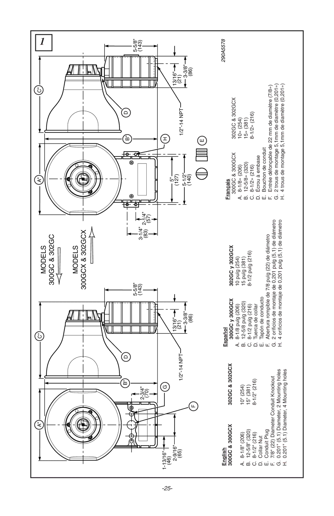 Federal Security Camera 302GC, 300GCX manual Models 