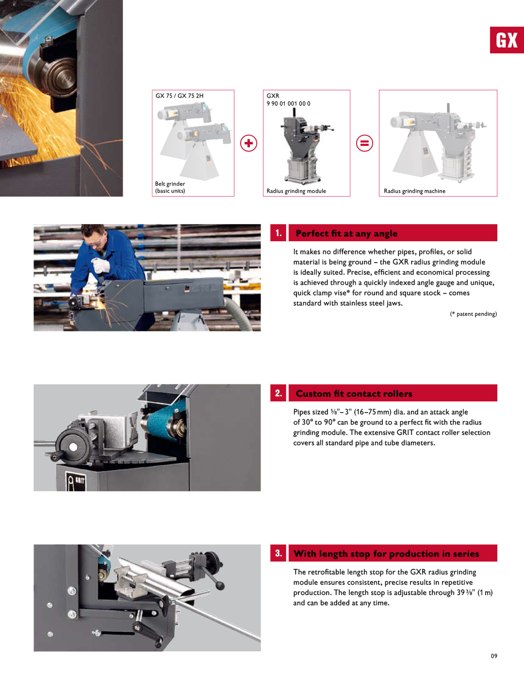 FEIN Power Tools Belt Grinder manual Perfect fit at any angle, Custom fit contact rollers 