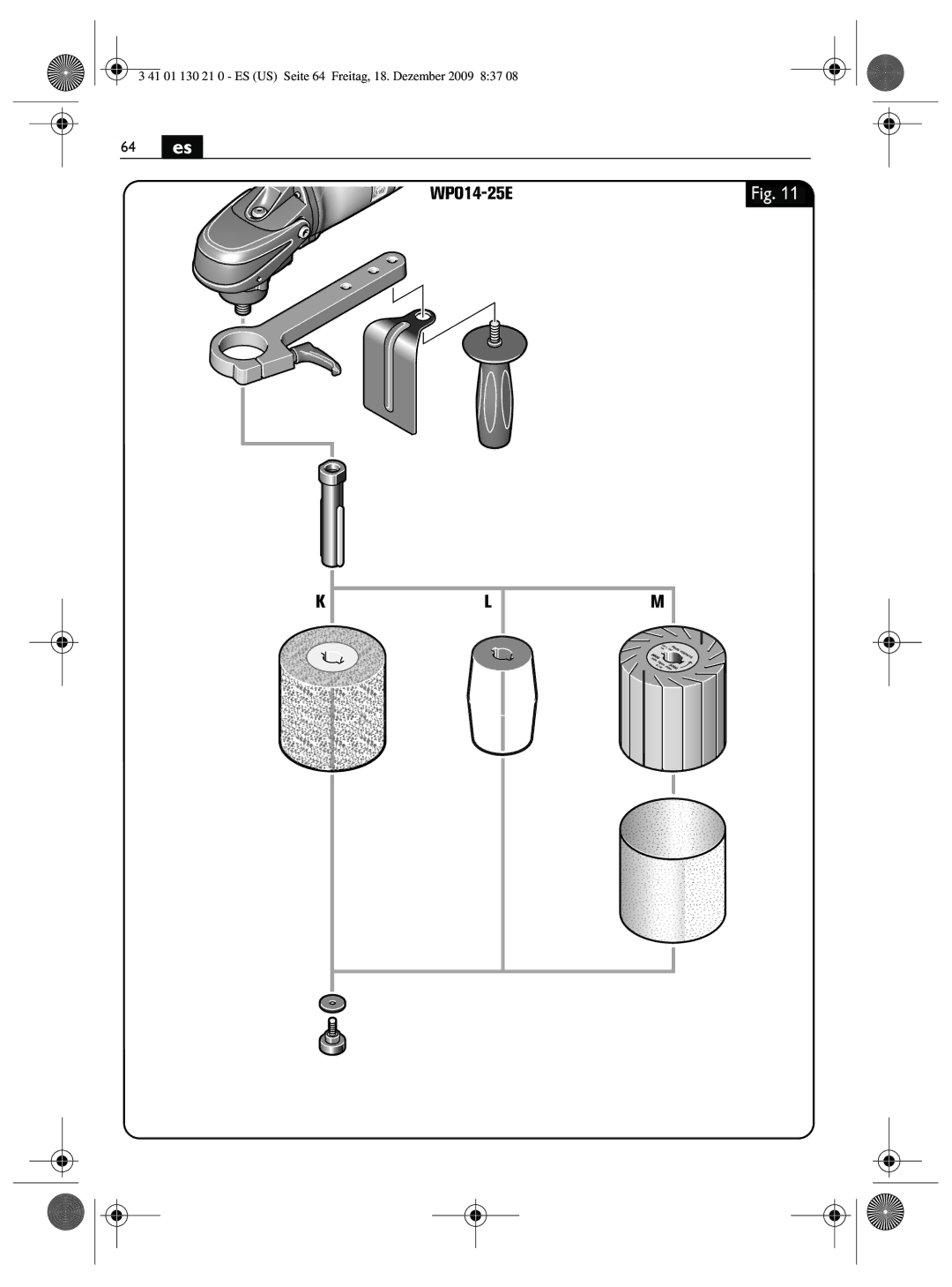 FEIN Power Tools WPO14-15E, WPO14-25E manual 64 es 