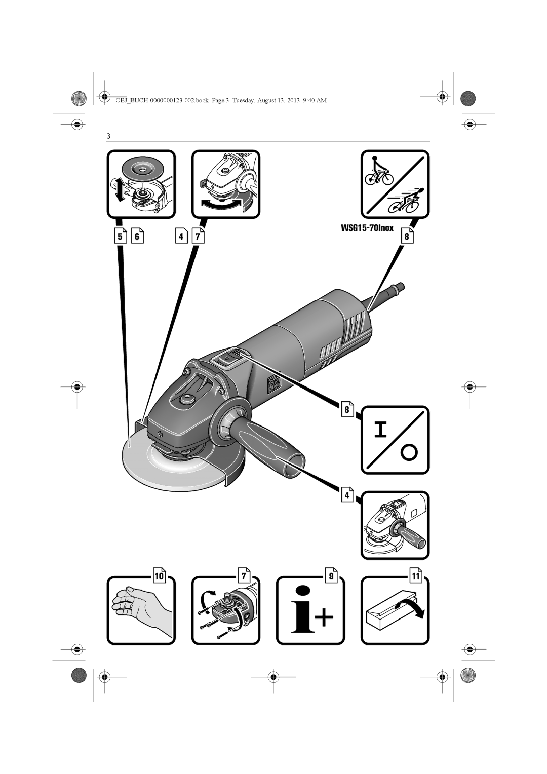 FEIN Power Tools WSG15-70LNOX/N09 manual WSG15-70Inox 107 911 