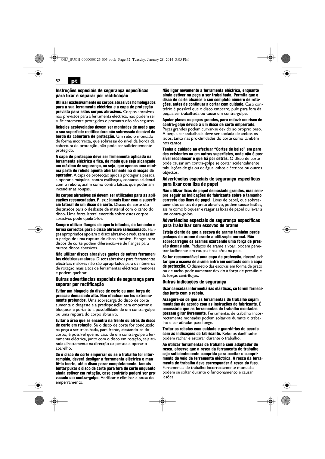 FEIN Power Tools WSG15-150P/N09, WSG8-125/N09 manual Para lixar e separar por rectificação, Para lixar com lixa de papel 