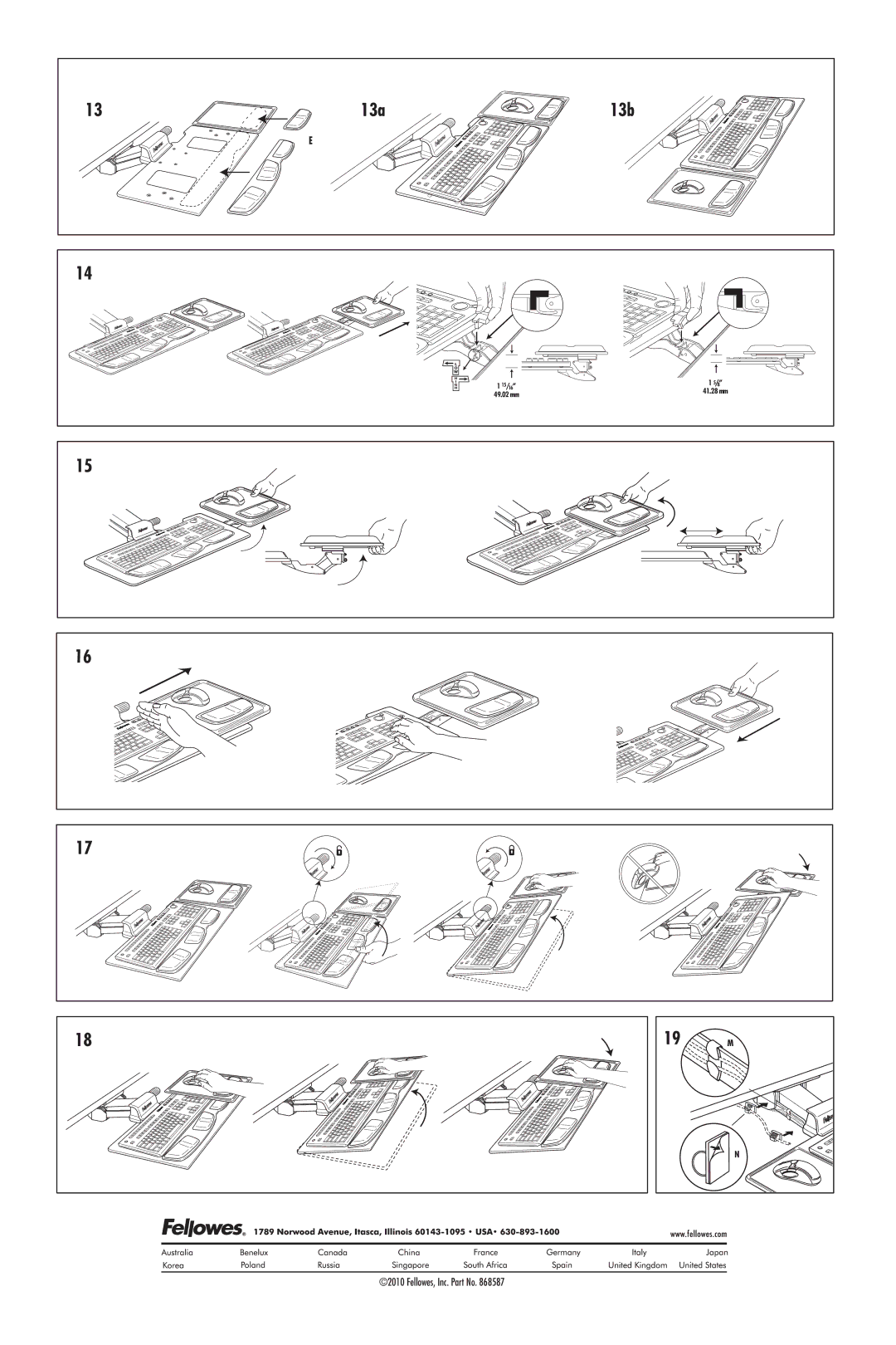 Fellowes 8036001 manual 13a 