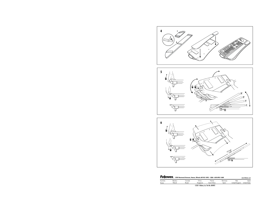 Fellowes 8060101 manual Fellowes, Inc. Part No 