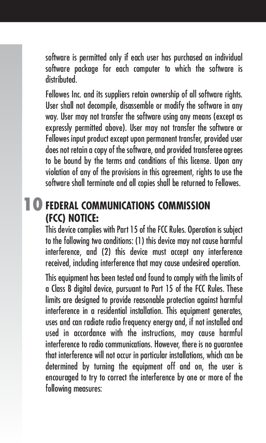 Fellowes Cordless manual Federal Communications Commission FCC Notice 