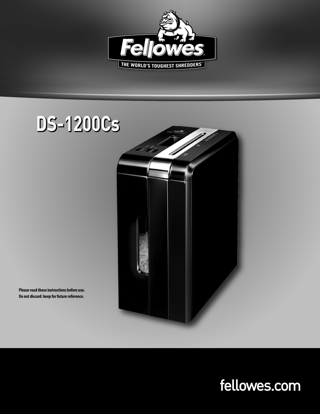 Fellowes manual DS-1200Cs, fellowes.com, Please read these instructions before use 