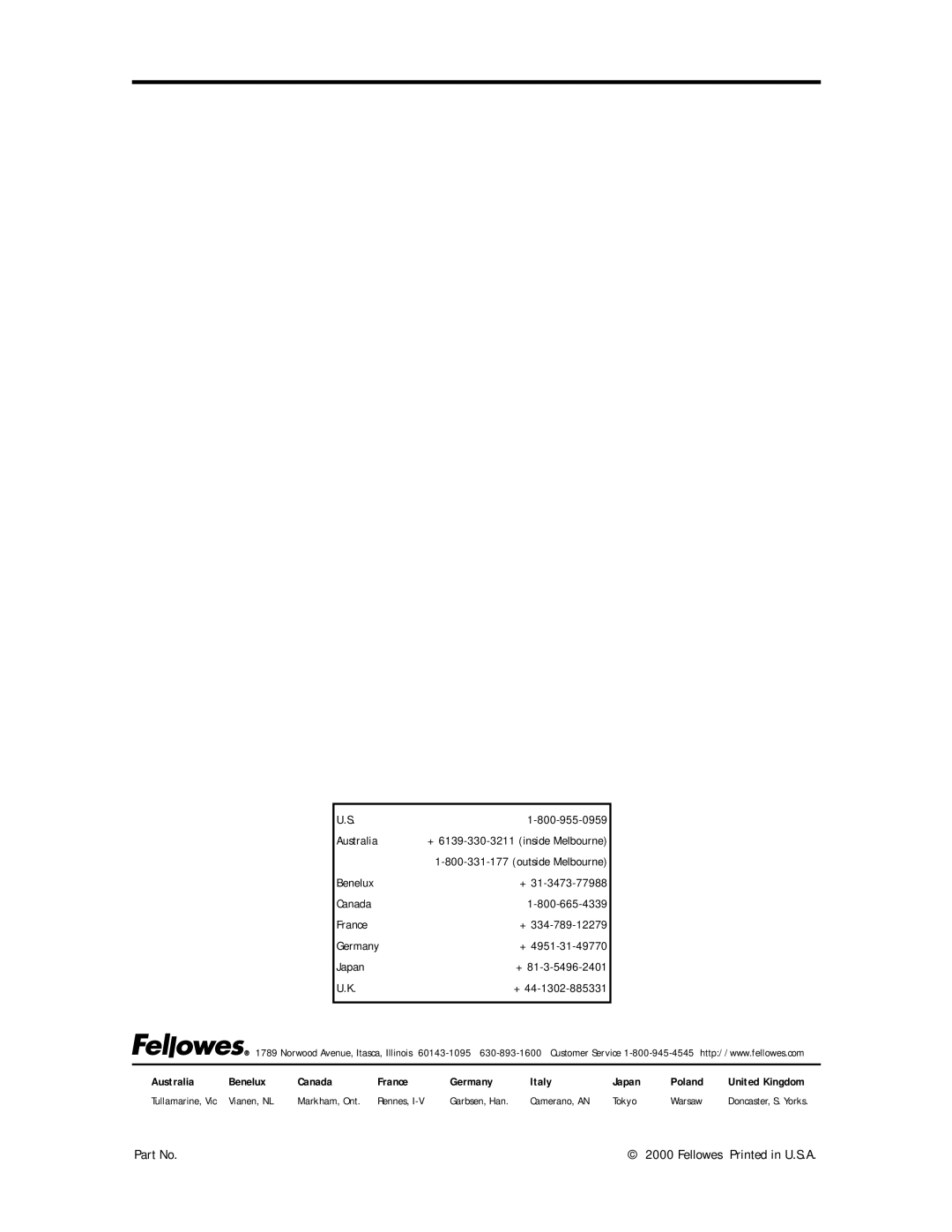 Fellowes PC 100 manual Australia 