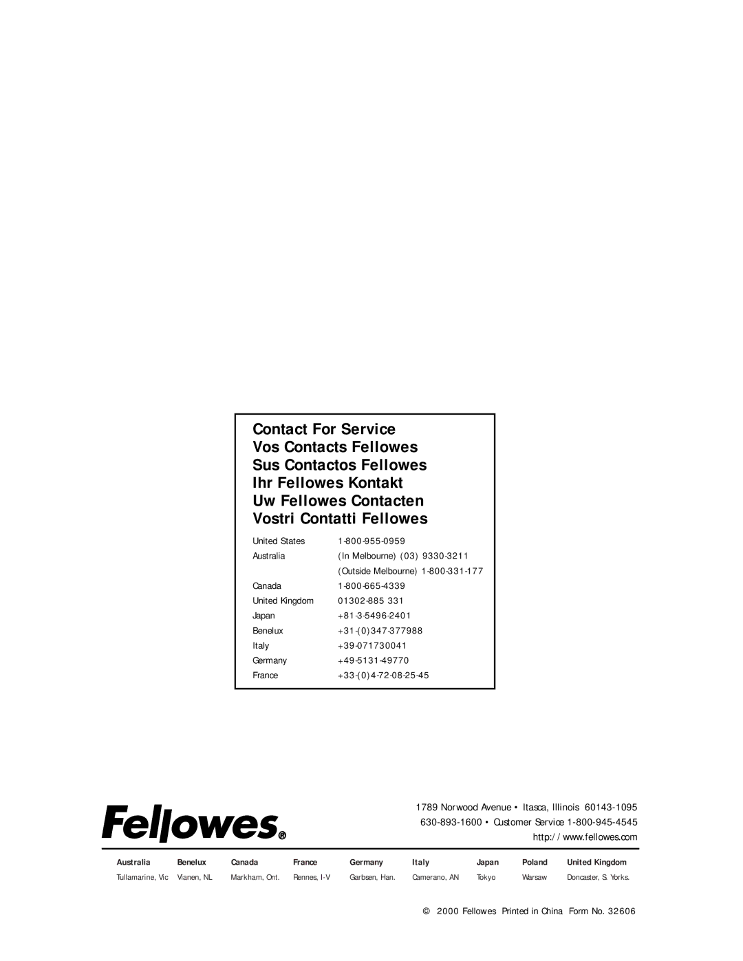 Fellowes P600C, S60C, DM-6C manual Australia 