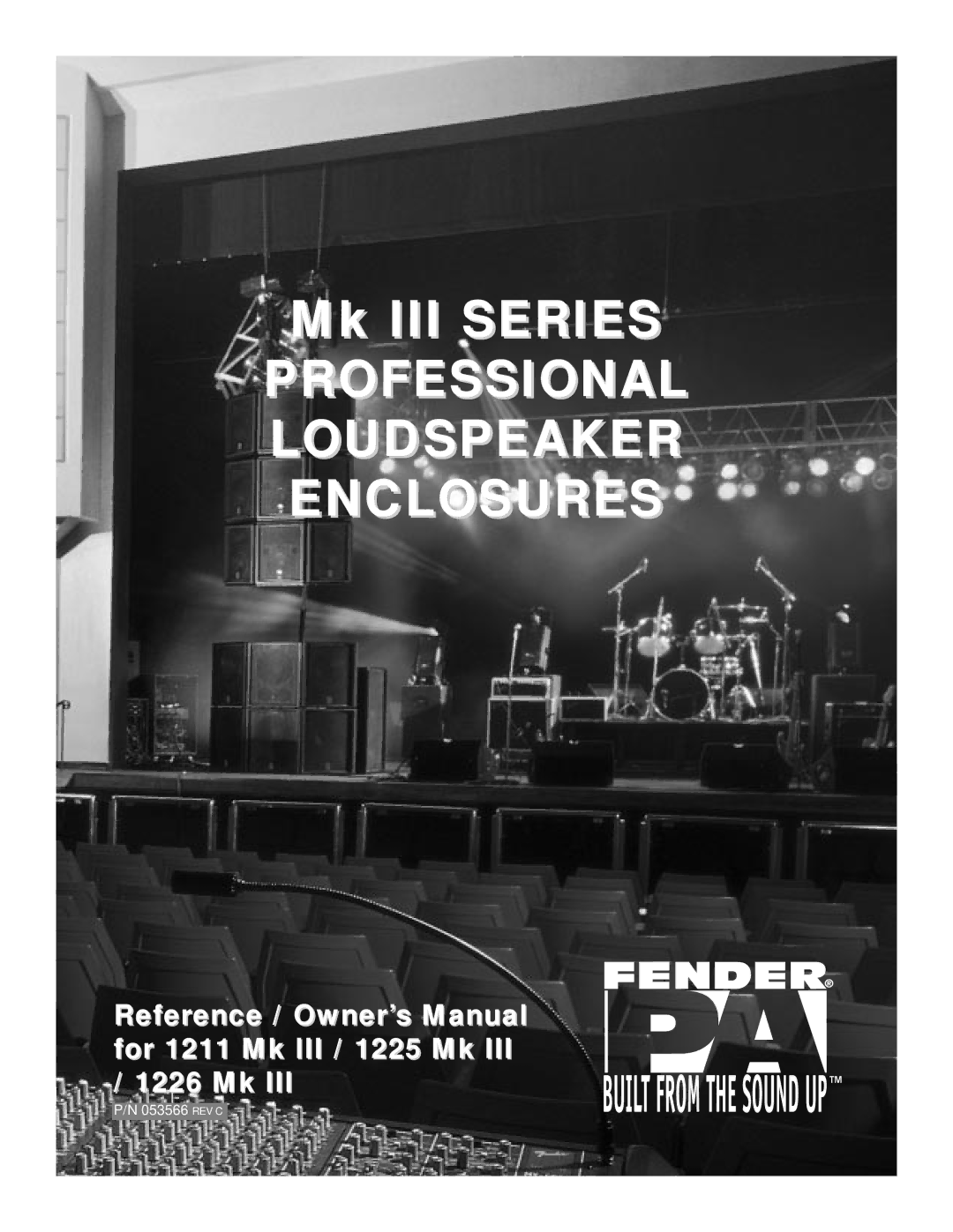 Fender 1226 MK III, 1211 MK III, 1225 MK III owner manual Professional Loudspeaker Enclosures 