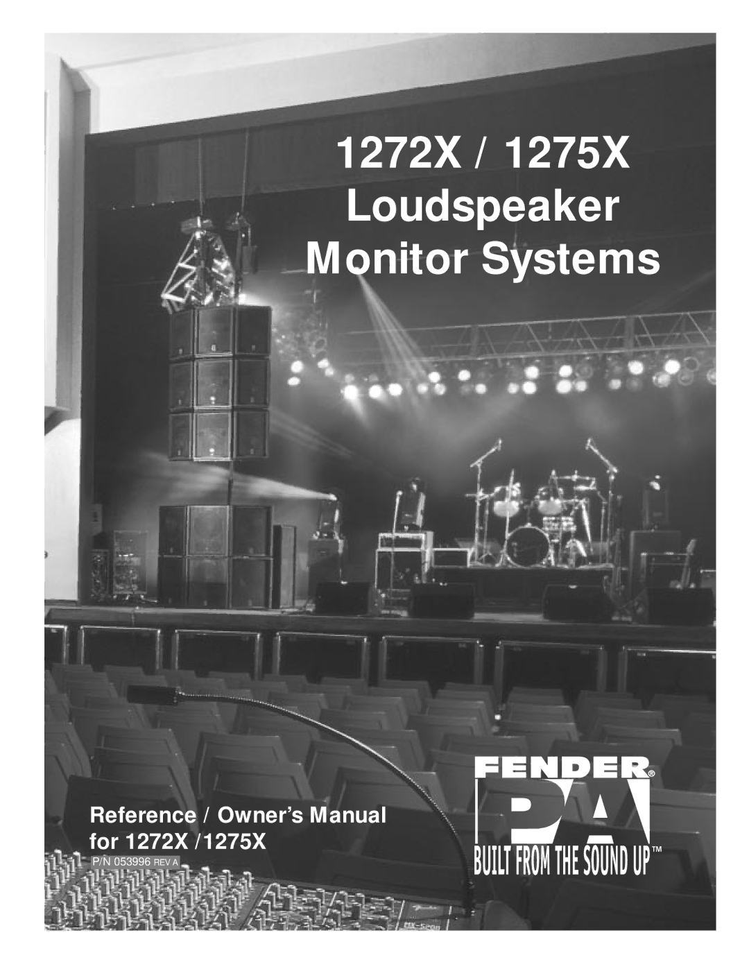 Fender owner manual 1272X / 1275X Loudspeaker Monitor Systems 