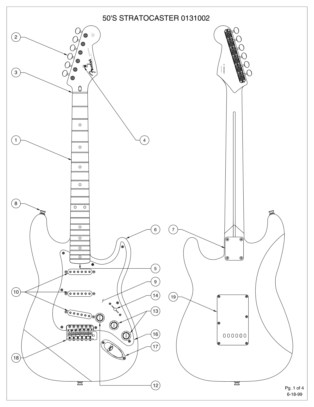 Fender 131002 manual 50S Stratocaster 