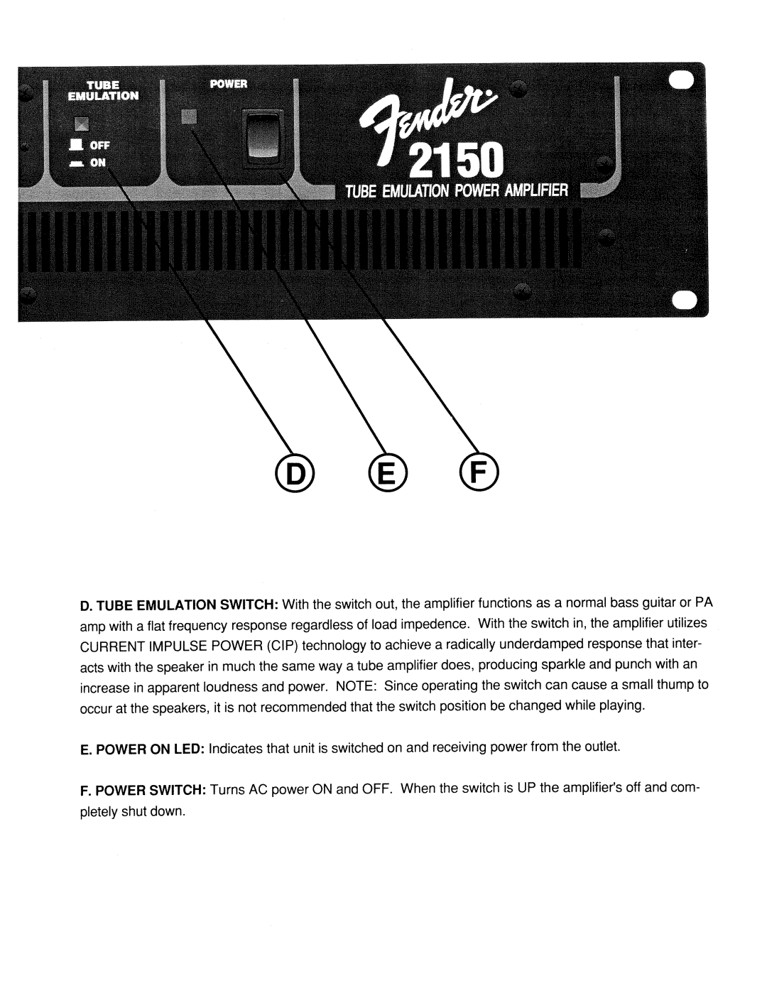 Fender 2150 manual 