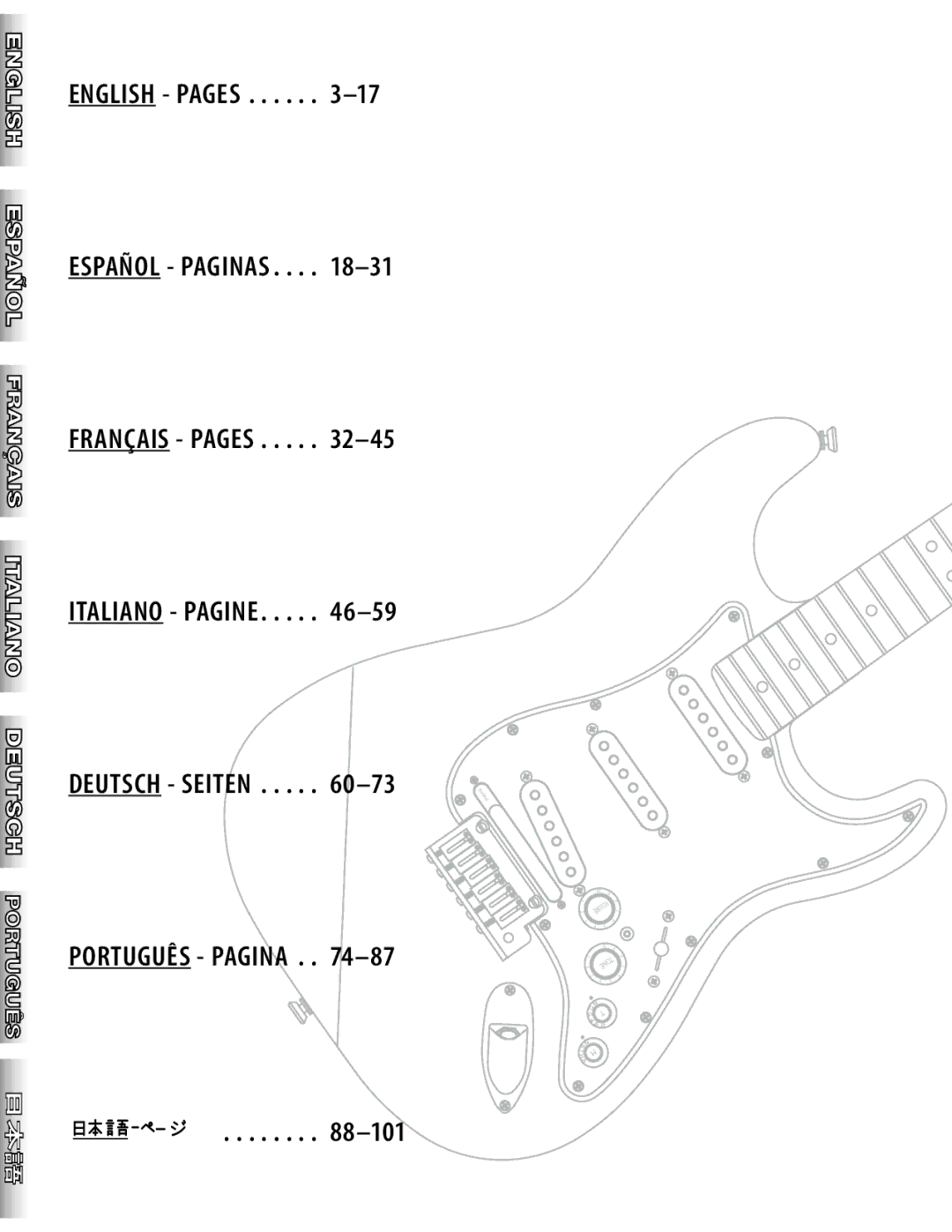 Fender Guitar manual Português Pagina 