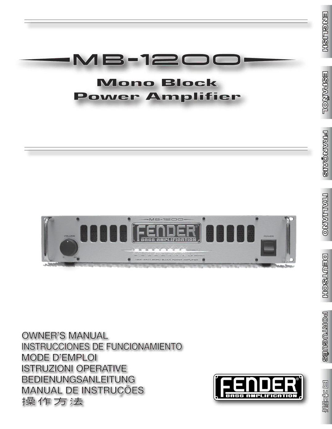 Fender MB-1200 manual 