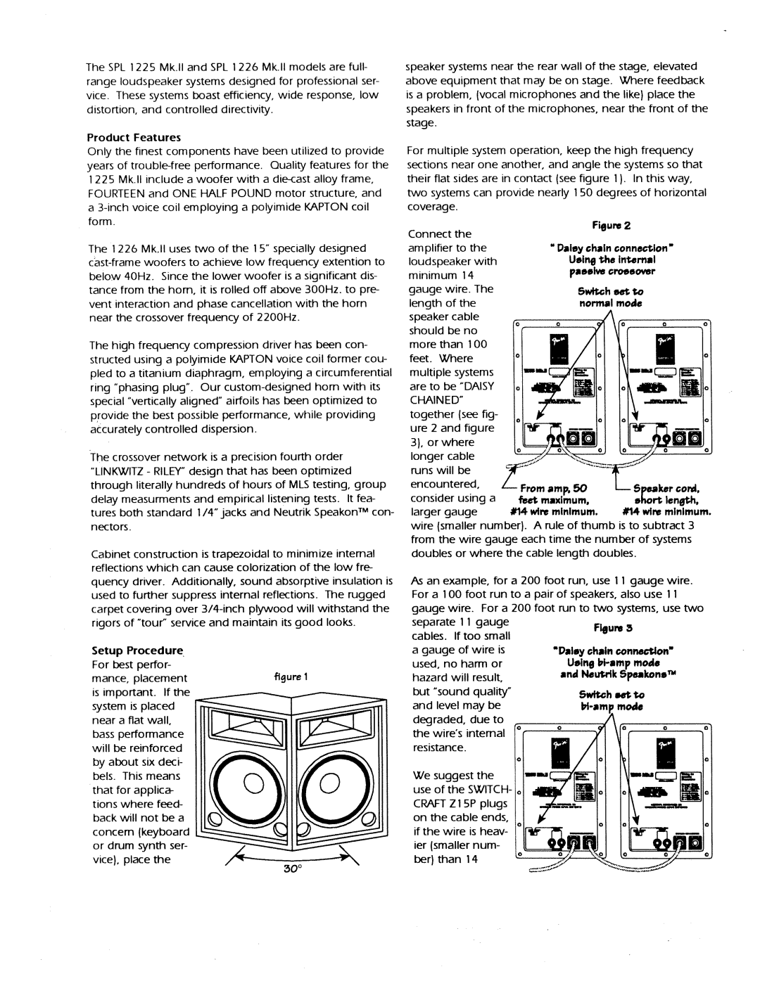 Fender SPL 1225, SPL 1226 manual 