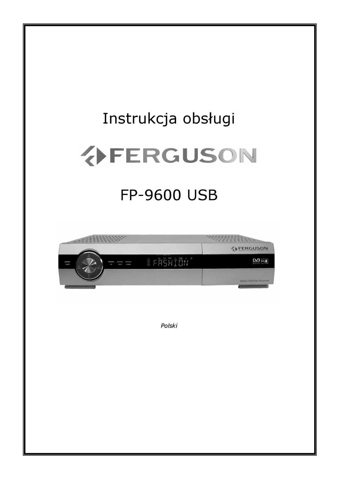 Ferguson FP-9600 USB manual FP9600USB, Polski 