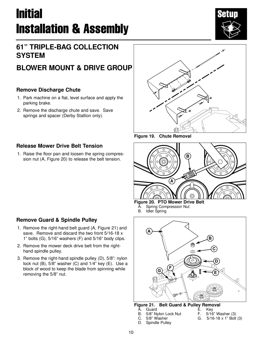 Ferris Industries 1000z Series, IS3000z Series manual TRIPLE-BAG Collection System Blower Mount & Drive Group 