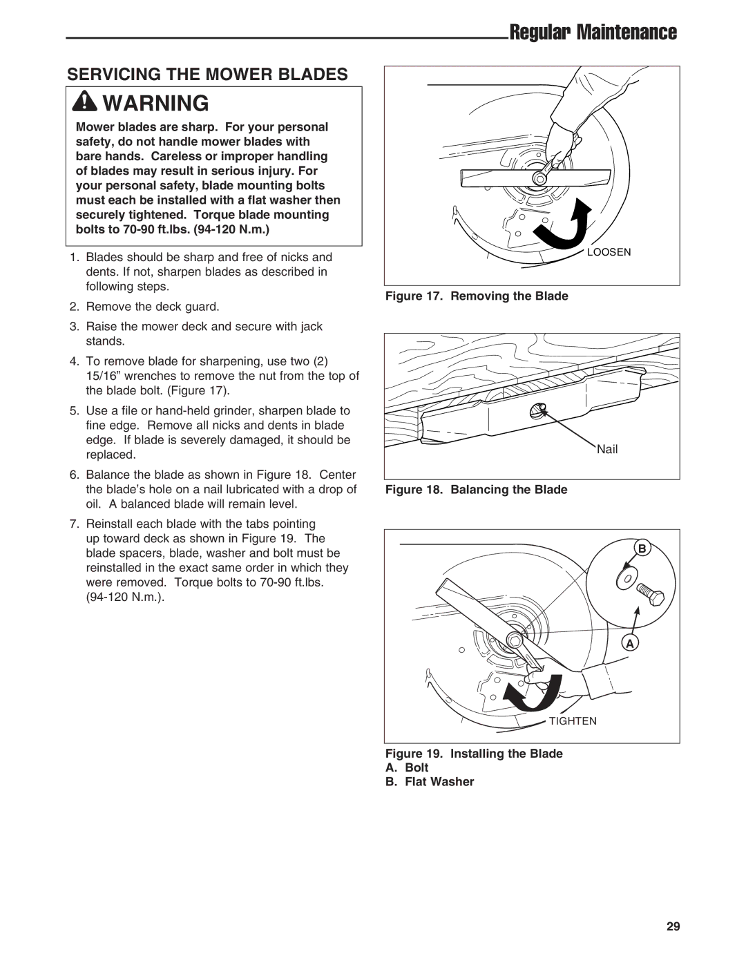 Ferris Industries 5900636, 5900645, 5900646, 5900638, 5900635, 5900637, 5900644 Servicing the Mower Blades, Balancing the Blade 