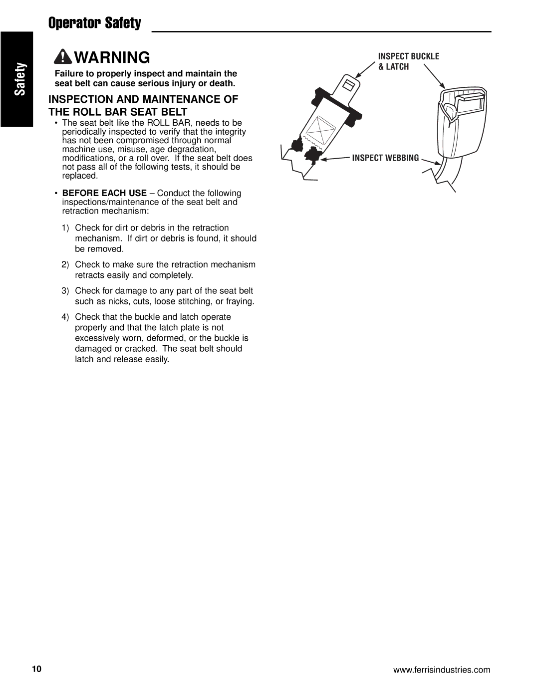 Ferris Industries 5900624 IS2000ZKAV2552, 25HP, 52 CUT ZERO-TURN RIDING MOWER manual 