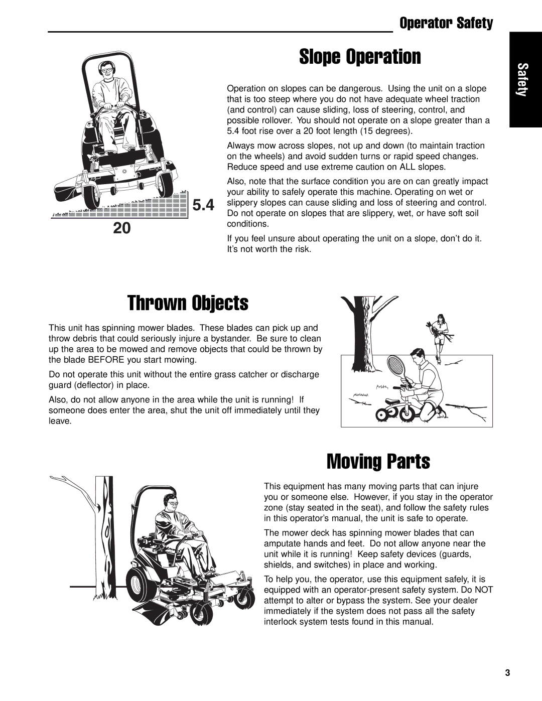 Ferris Industries 5900670 IS2000ZBV3061, 30HP, 61 CUT ZERO-TURN RIDING MOWER manual Slope Operation 