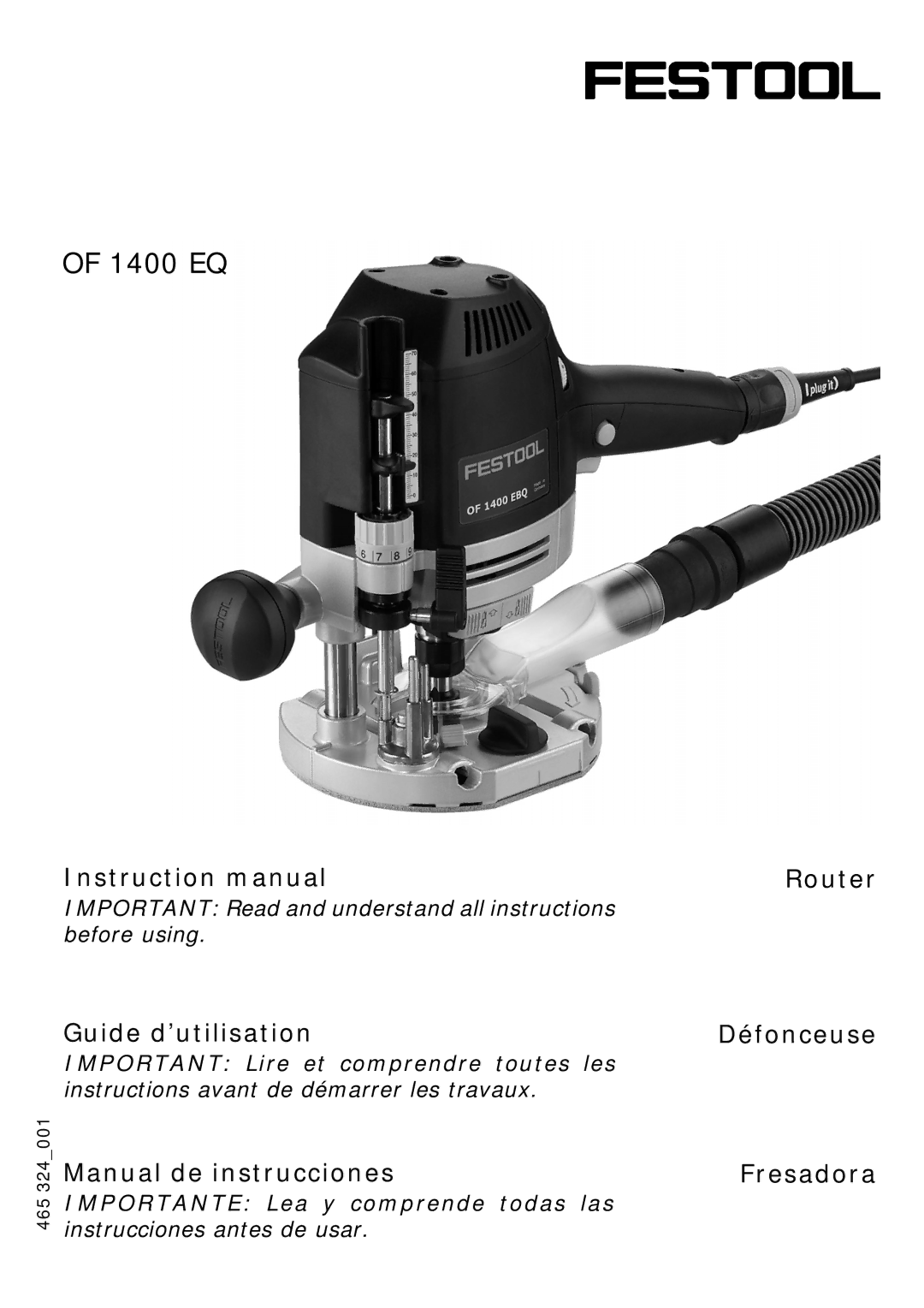 Festool 1400 EQ instruction manual 