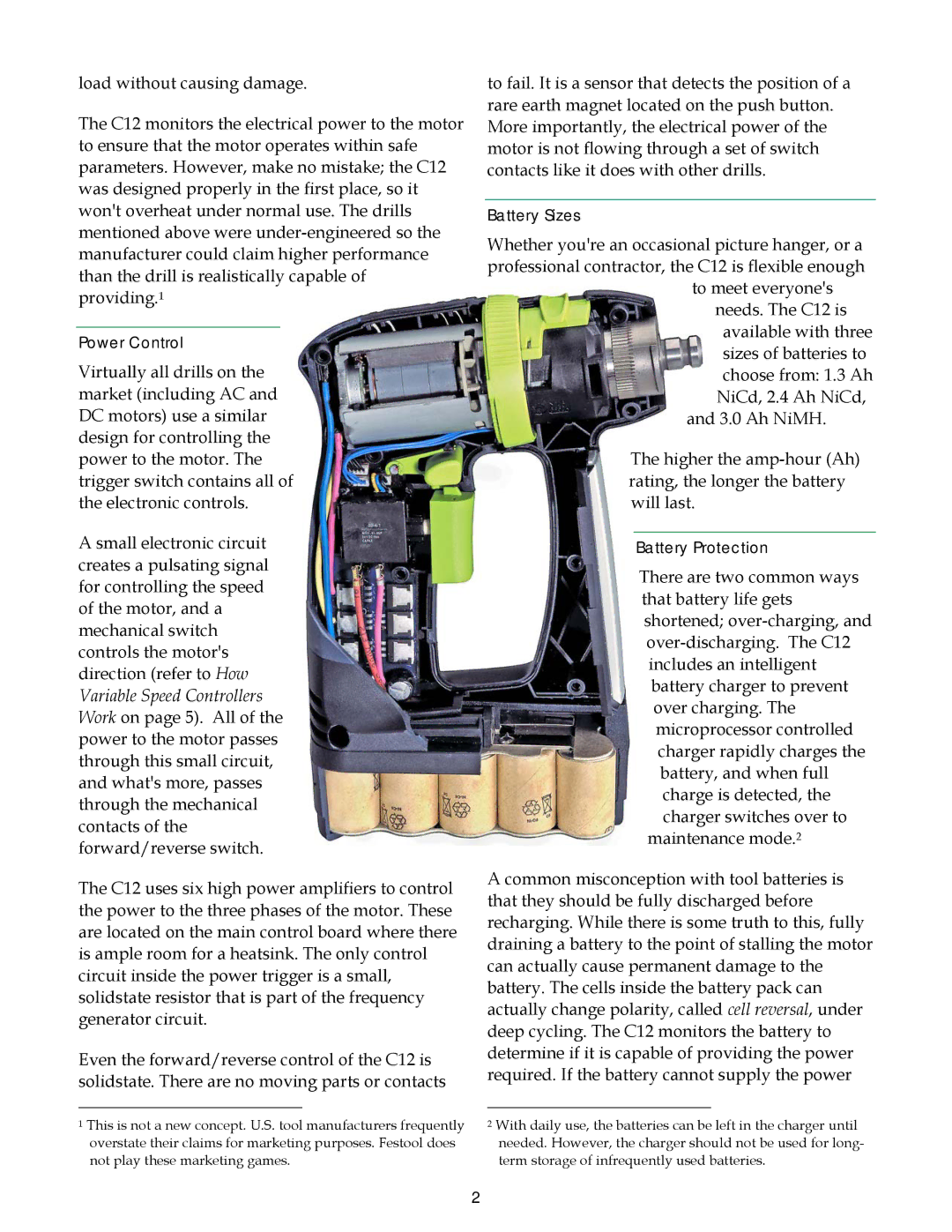 Festool C12 EC-TEC manual Power Control 