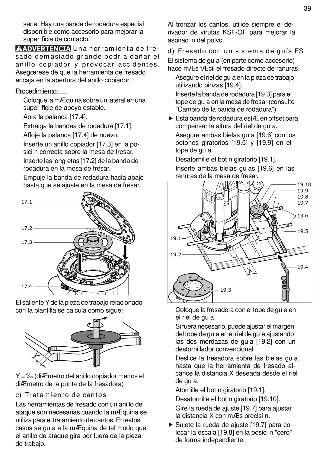 Festool OF 2200 EB, PAC574354 instruction manual Tratamiento de cantos, Fresado con un sistema de guía FS 