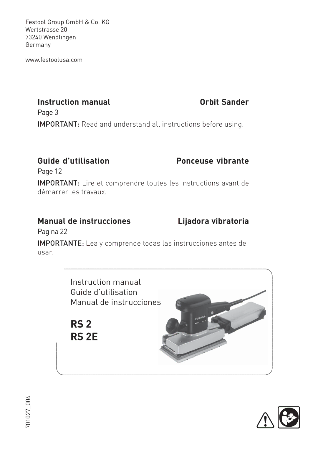 Festool PI567696, PN567696 instruction manual 