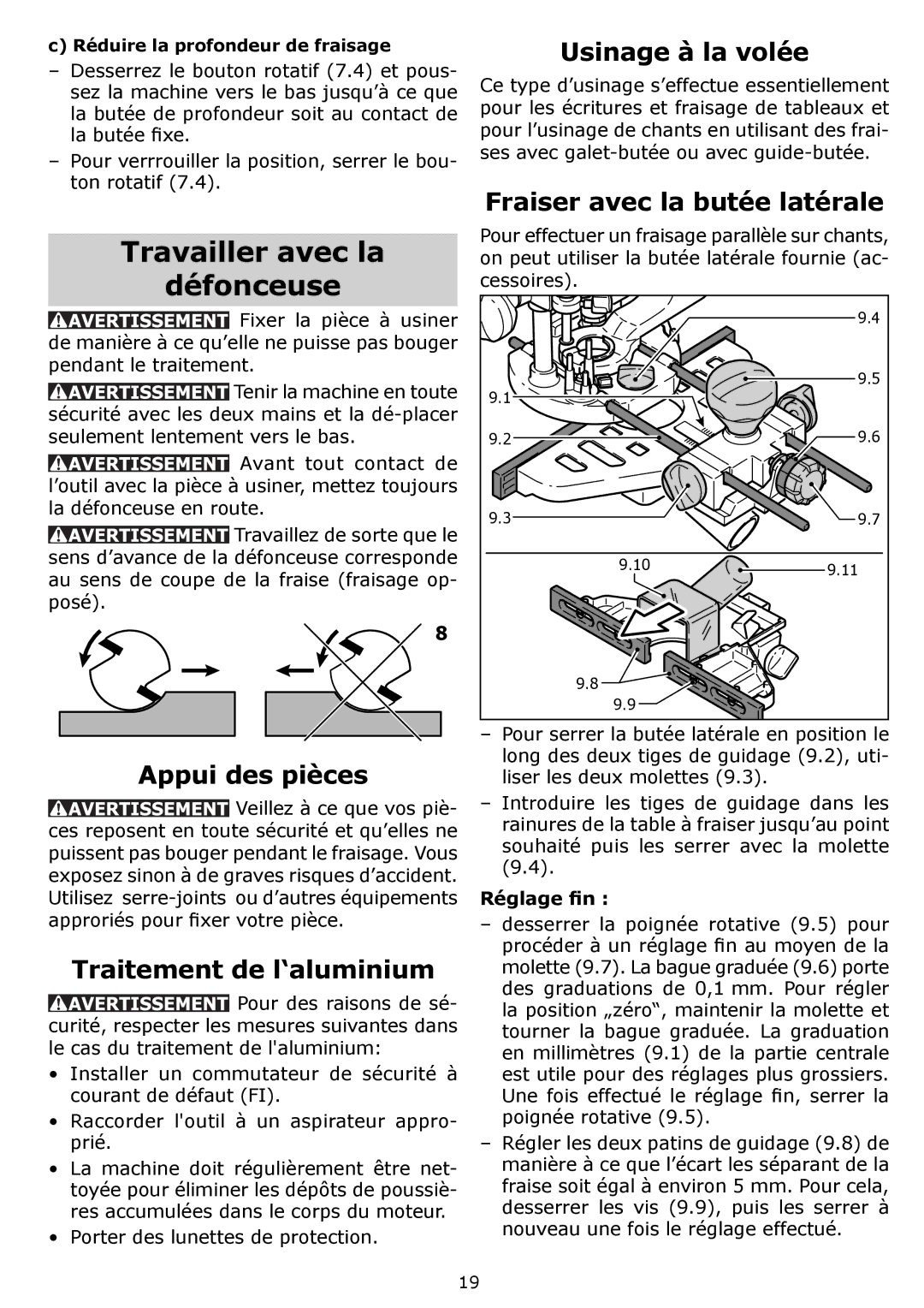 Festool PAC574342, PI574342 Travailler avec la Défonceuse, Appui des pièces, Traitement de l‘aluminium, Usinage à la volée 