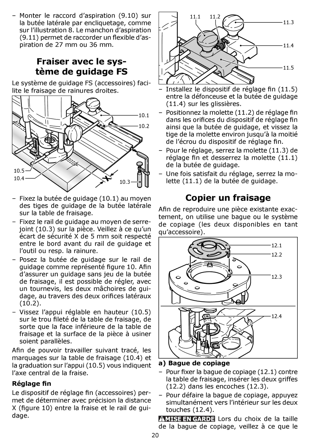 Festool PI574342, PN574342, OF 1400 EQ Fraiser avec le sys- tème de guidage FS, Copier un fraisage, Bague de copiage 