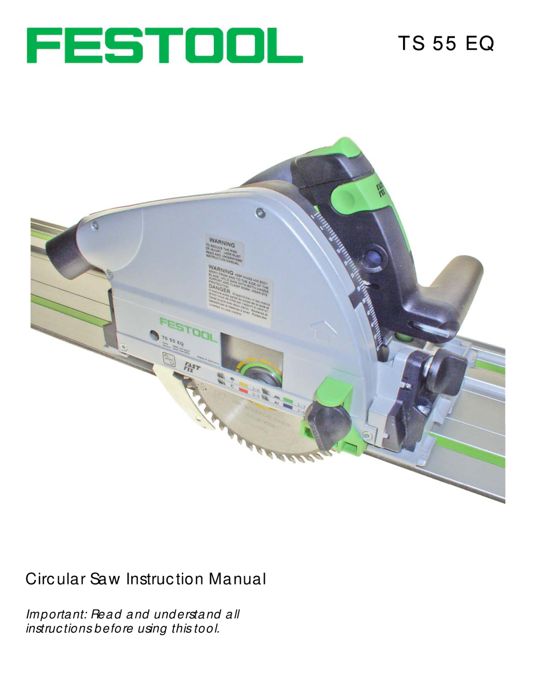 Festool PD561438, PN561438 instruction manual TS 55 EQ 