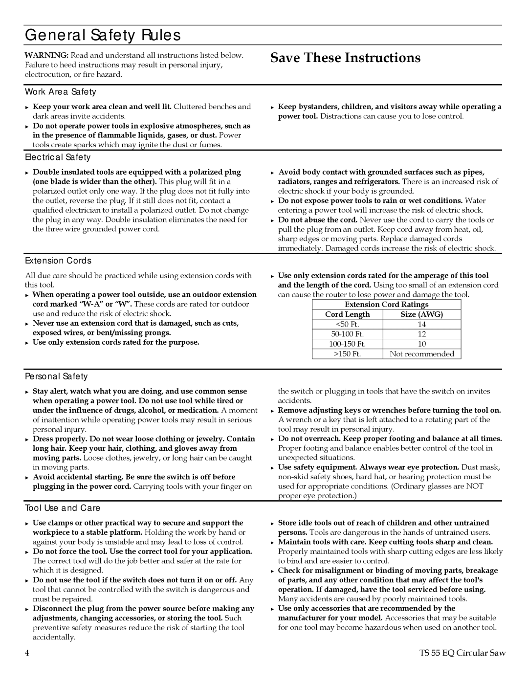 Festool PN561438, PD561438 instruction manual General Safety Rules 