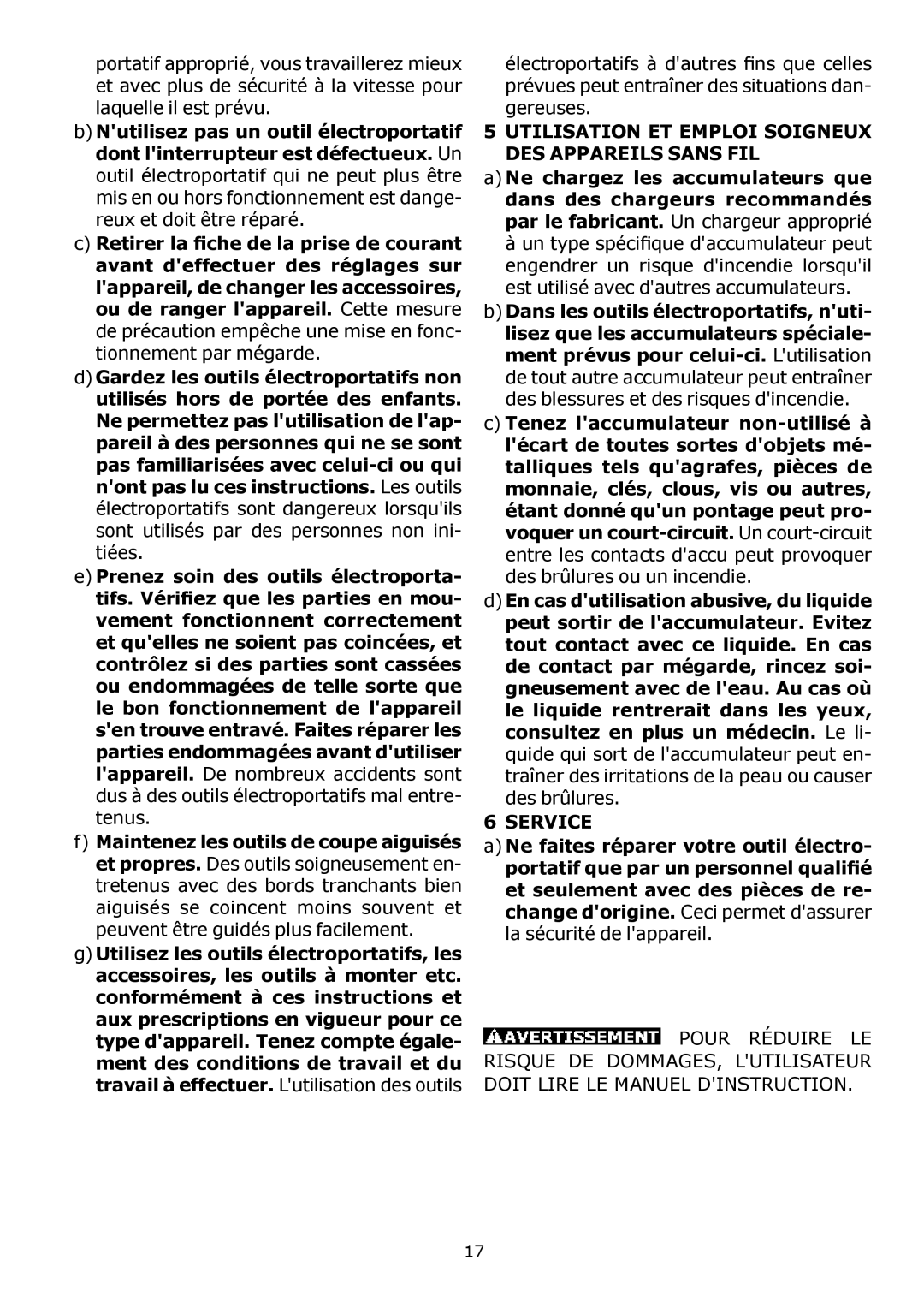 Festool PI571782, PN571782, PM571782 instruction manual Utilisation ET Emploi Soigneux DES Appareils Sans FIL 